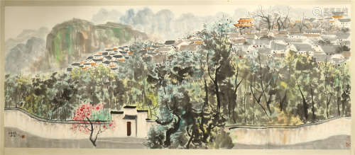 CHINESE SCROLL PAINTING OF LANDSCAPE