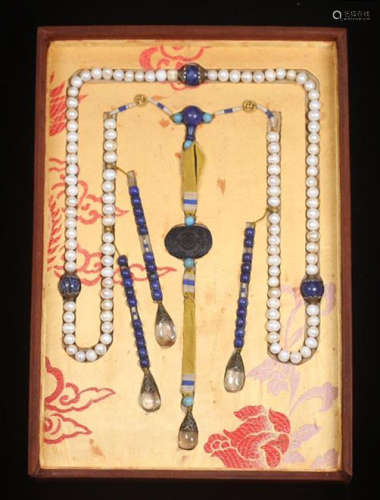 CHINESE PEARL BEAD CHAOZHU COURT NECKLACE
