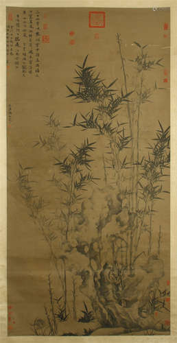 CHINESE SCROLL PAINTING OF BAMBOO