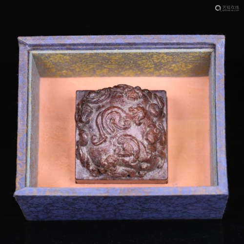 CHINESE ANCIENT JADE DRAGON OFFICIAL SEAL