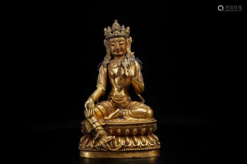 A Chinese Gilt Bronze Buddha