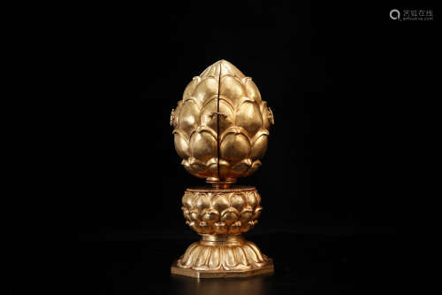 A Chinese Gilt Bronze Decoration