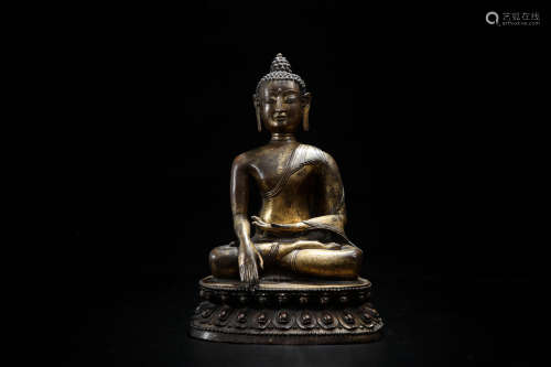 A Chinese Gilt Bronze Buddha