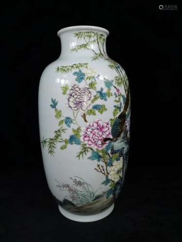 A Chinese Famille-Rose Porcelain Vase