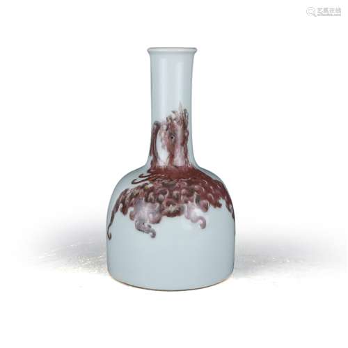 A Chinese Iron-Red Glazed Vase