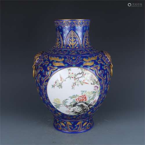 A Chinese Famille-Rose Porcelain Vase