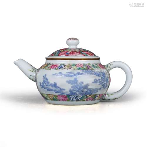 A Chinese Famille-Rose Porcelain Tea Pot