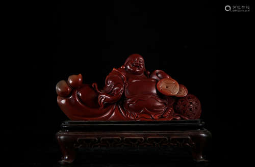 A Chinese Carved Shoushan Decoration