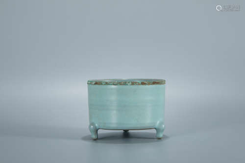 A Chinese Celadon Porcelain Incense Burner