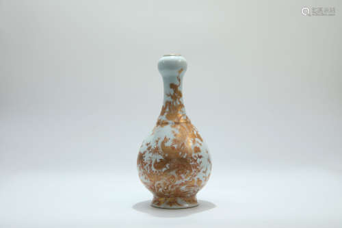 A Chinese Iron-Red Glazed Porcelain Vase