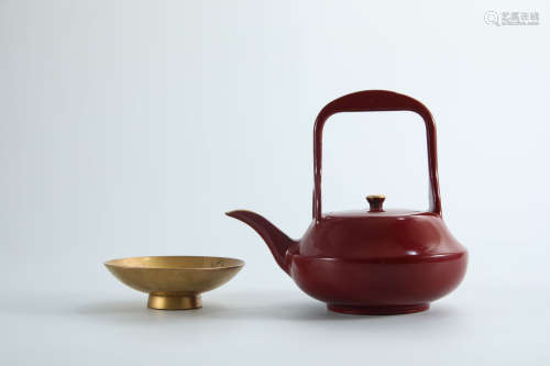 A Chinese Lacquer Tea Set