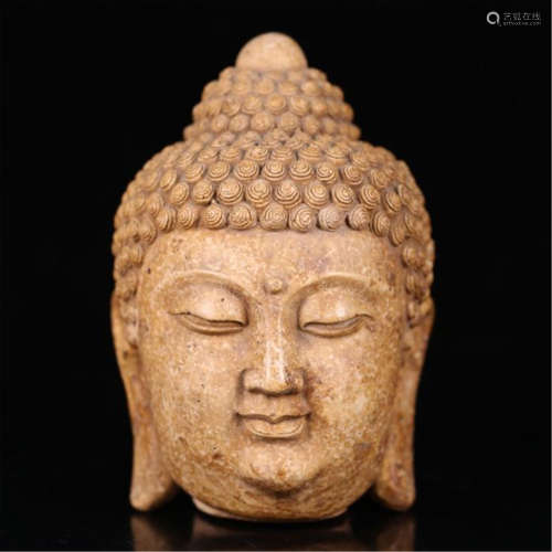 CHINESE MARBLE BUDDHA HEAD