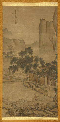 CHINESE SCROLL PAINTING OF MOUNTAIN VIEWS