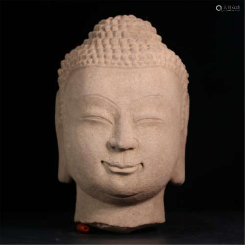 CHINESE STONE BUDDHA HEAD