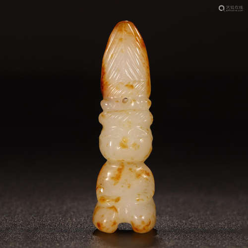 CHINESE NEPHRITE JADE FIGURE TABLE ITEM