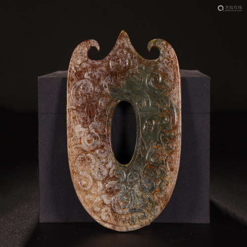 CHINESE ANCIENT JADE PLAQUE