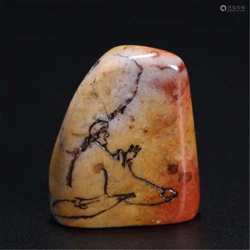 CHINESE SOAPSTONE SEATED LOHAN SEAL