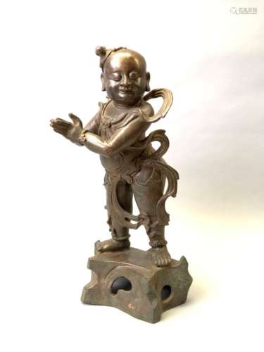 Statuette de hoho en bronze Chine, dynastie Ming, XVIIème siècle Représenté [...]