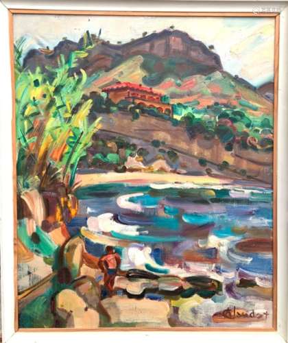 André CLAUDOT (1892-1982). Cassis. Huile sur toile, signée en bas à droite. [...]