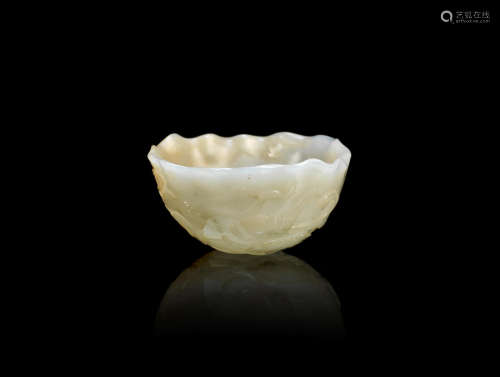 A pale jade 'lotus' cup