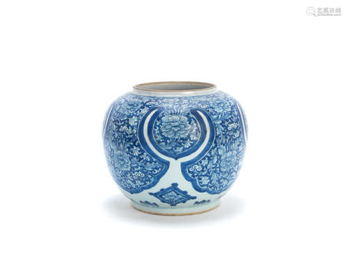 Kangxi  A large blue and white jar