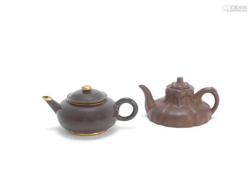 19th/20th century Two Yixing teapots and covers