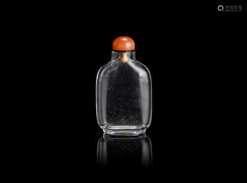 1750-1850 A crystal snuff bottle