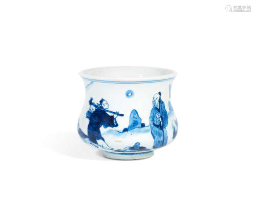 Kangxi A Blue and White Deep incense burner