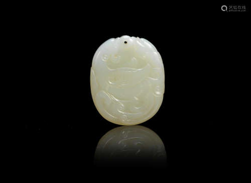 Qing Dynasty A pale green jade pendant
