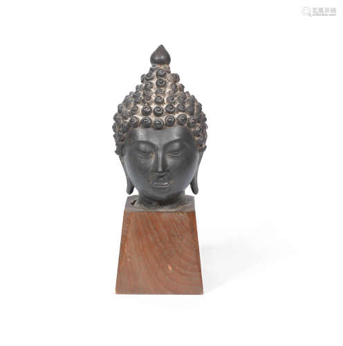 Thailand, Probably circa 16th century A bronze head of Buddha