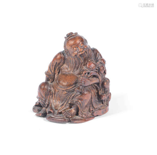 17th century A bamboo figural carving