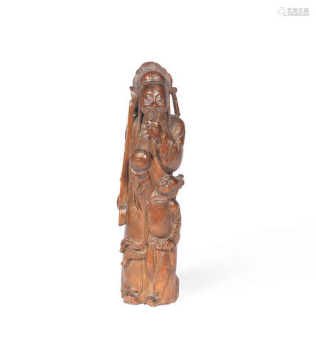 19th century A bamboo figural group