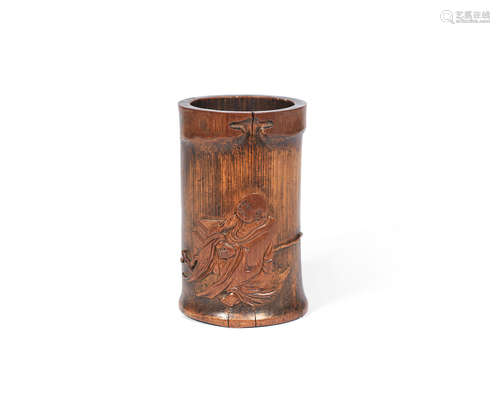 18th century A bamboo brushpot