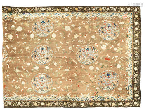 Qianlong A fine Imperial kesi floor covering section