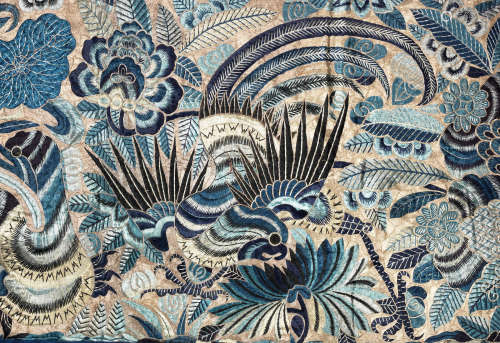19th-20th century  A group of silk-embroidered textiles