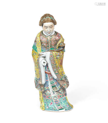 Early 20th century A famille rose figure of a lady