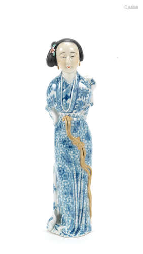 Republic Period A porcelain model of a lady