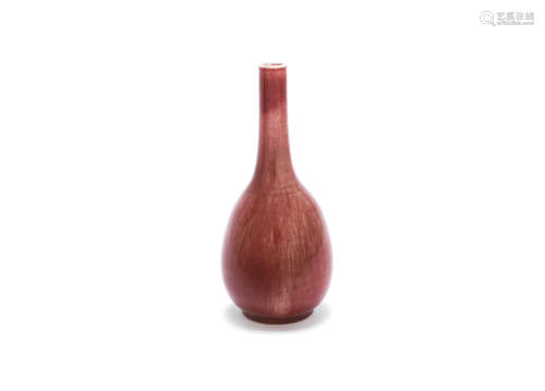 18th century A copper red glazed bottle vase