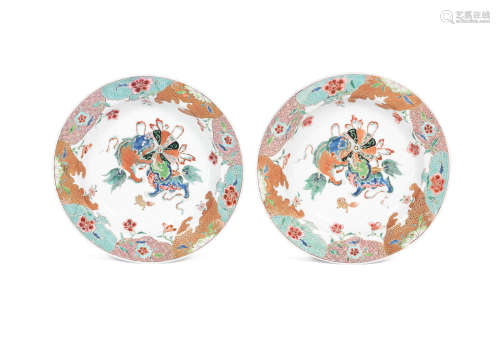 Yongzheng A pair of famille rose dishes