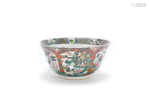 Kangxi A large famille verte bowl