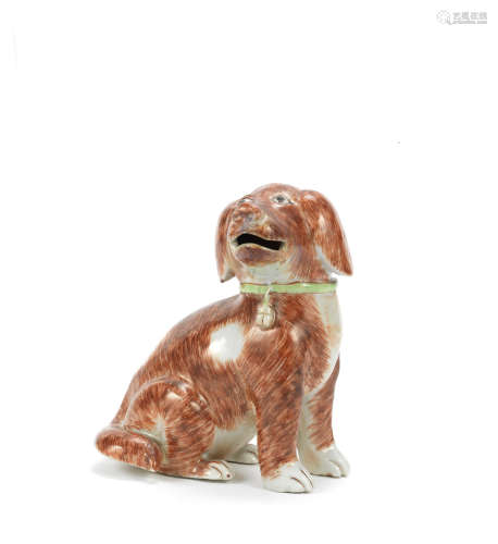 Qianlong A Chinese export porcelain seated hound