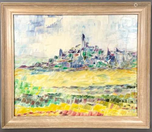 Paul DEMER (1920). Mont Saint-Michel. Huile sur toile, signée et datée (19)88. 37 [...]