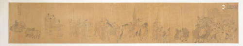 Procession of foreigners and animals In the manner of Li Gonglin, Ming Dynasty or Later