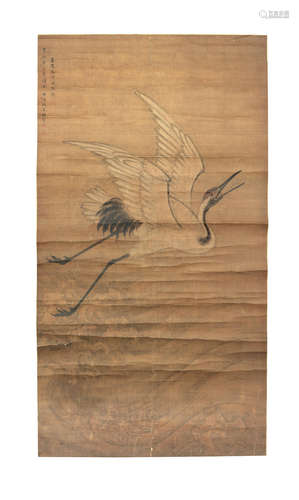 Crane, dated 1815 Que Lan (1758-1844)