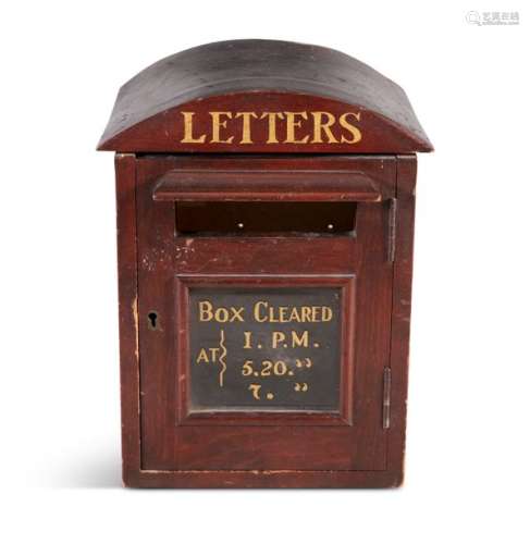 A 19TH CENTURY MAHOGANY COUNTRY HOUSE LETTERBOX, t…