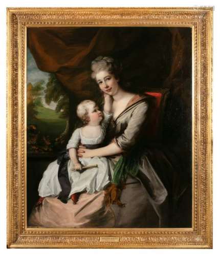 NATHANIEL HONE (1718 1784)Portrait of a mother and…
