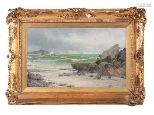 DAVID JAMES (1853 1904)Shipping off the coast of C…