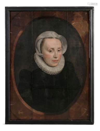 FLEMISH SCHOOL (c.1600)Portrait of a Lady with Whi…