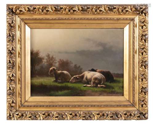 PIERRE M. DIELMAN (BELGIAN, 1800 1858)Sheep in a P…