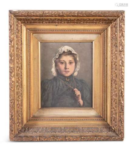 ERNEST E. TAYLOR (19th Century)Portrait of a girl …